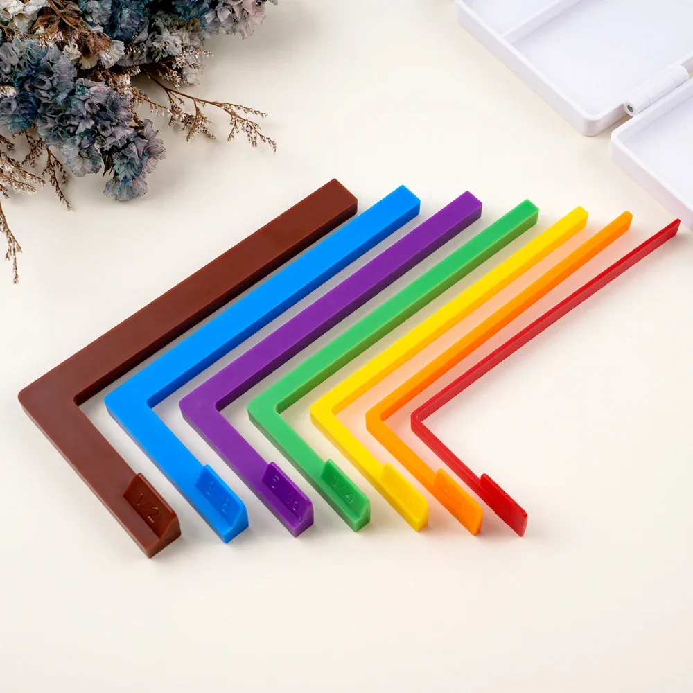 7PCS Paper Crafting Alignment Guides with Case for Card Making Set Precision Layering Matting Spacers Matching Storage Box - view 3