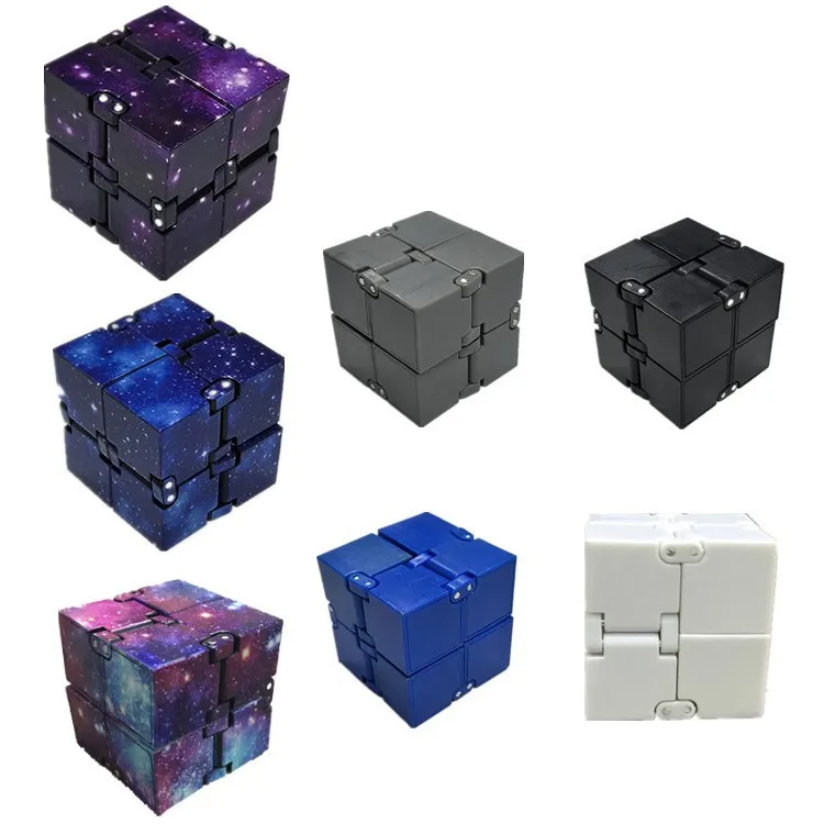 Starry Sky Splendor Infinite Cube Stress Relief Cube Creative Magic Puzzle Flip Cube Fidget Finger Toys Anxiety Relief Toys