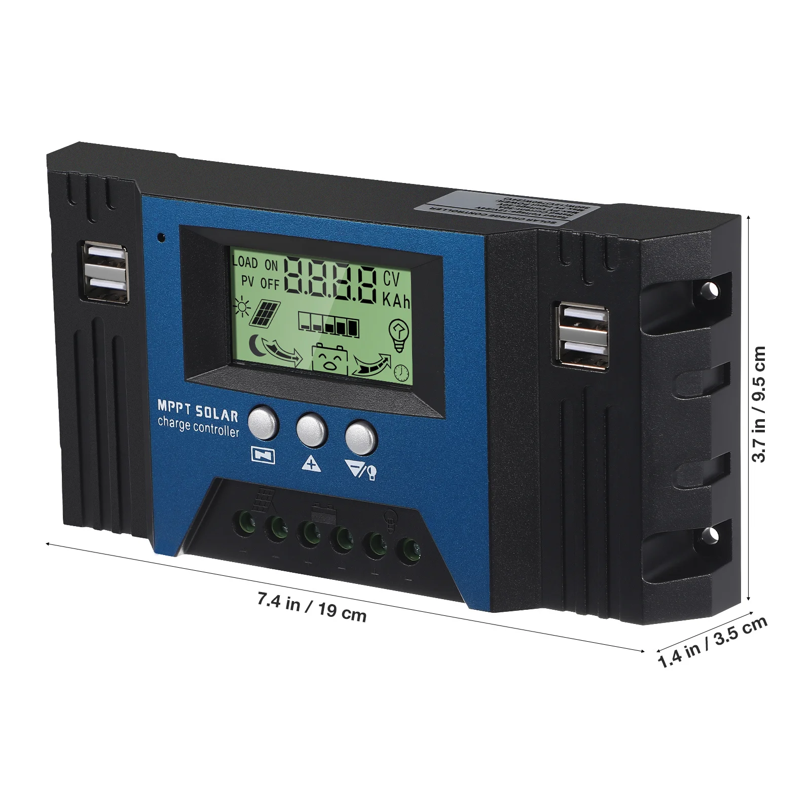 12 فولت 24 فولت 50a Mppt النظام الشمسي تحكم الصناعية الصف رقاقة شاشة الكريستال السائل معلمات قابل للتعديل حماية التيار الزائد #3