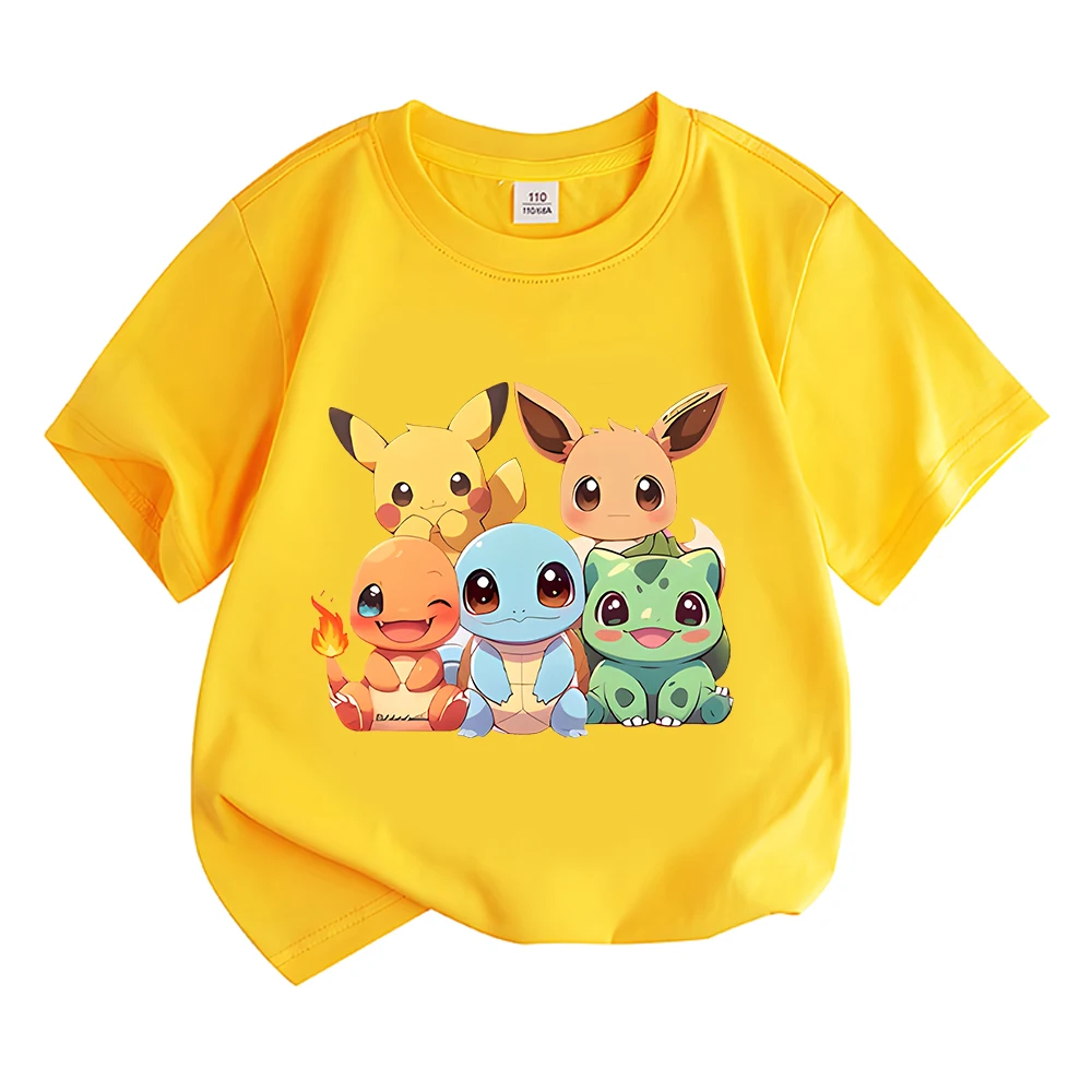 Kawaii Kleine Pekach Dieren T-Shirt Kids Cartoon Dieren T-Shirt Jongens Kinderen Kleding Anime Korte Mouw Tees Tops Футболки