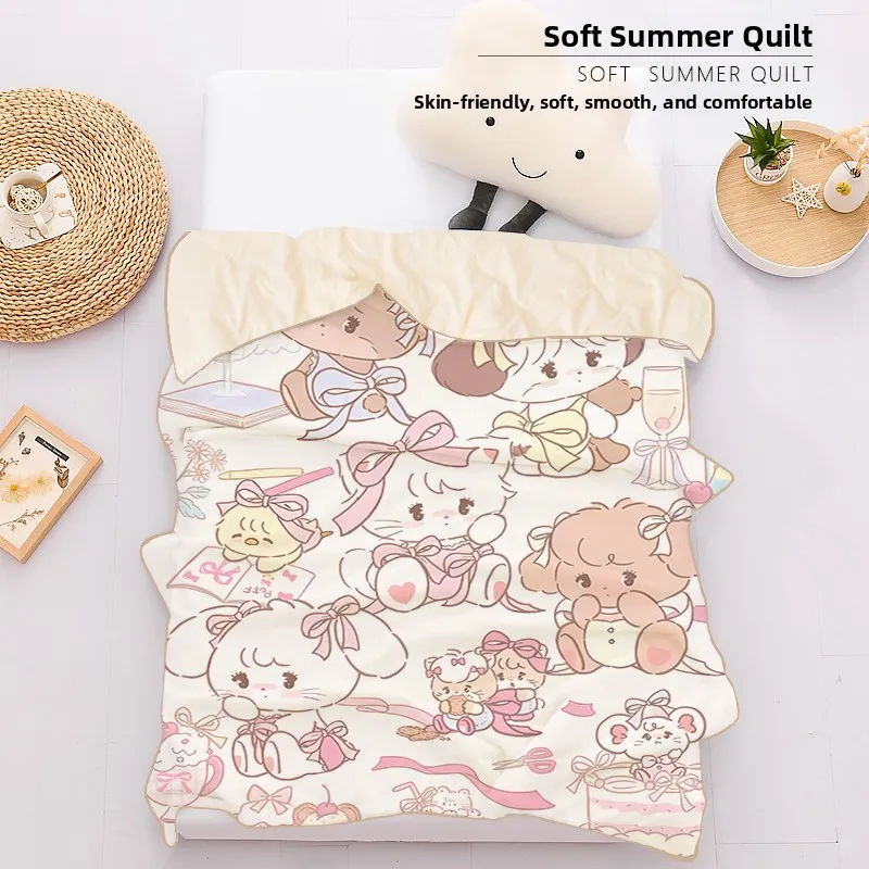 mikko-cartoon-summer-cool-feeling-single-person-lightweight-washable-polyester-fiber-filled-bedding-comforter-for-girls