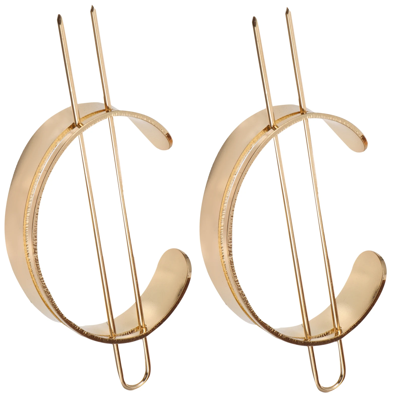 

2pcs Golden Metal Hairpin Accessories for Women Ponytails Bun Cuff Hair Stick Holder Styling Tool Decor