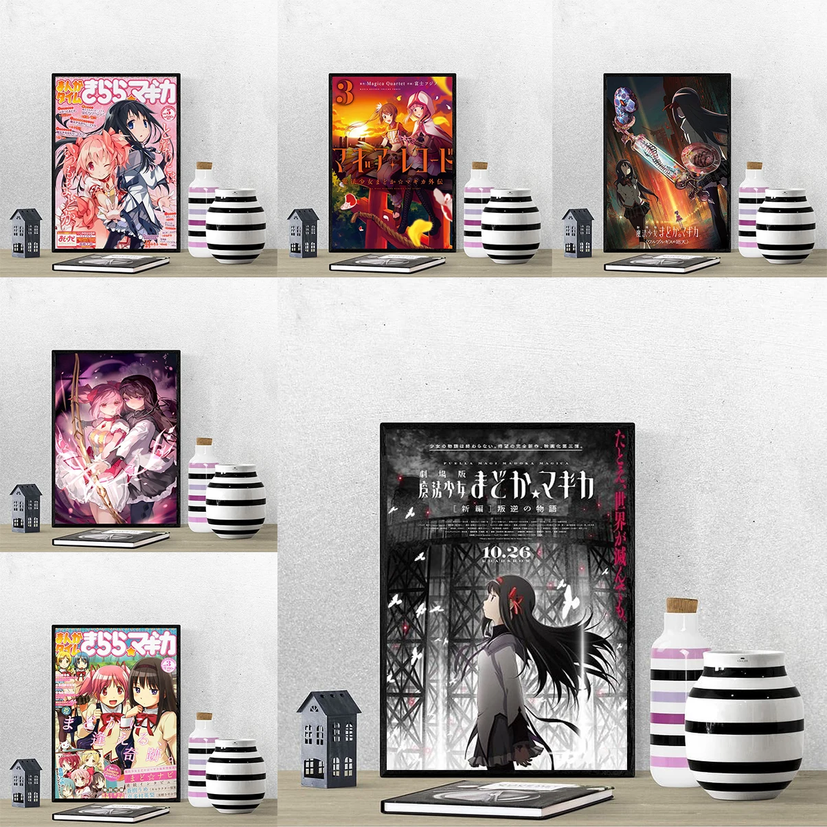 

Puella Magi Madoka Magica Poster Wall Posters Room Decor Art Mural Home Decorations Painting Decorative Paintings Decoration the