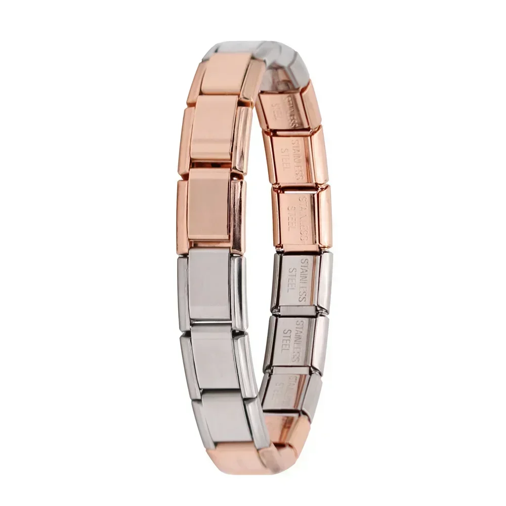 Hapiship Neue frauen Schmuck 9mm Breite Itanlian Elastische Charm Armband Mode Edelstahl Armreif ST-