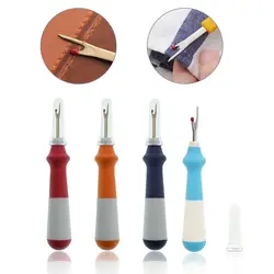 Two-color Plastic Handle Sharp Craft Thread Cutter Stitch Remover Cross Seam Ripper Unpicker Needles Arts Sewing Accessories