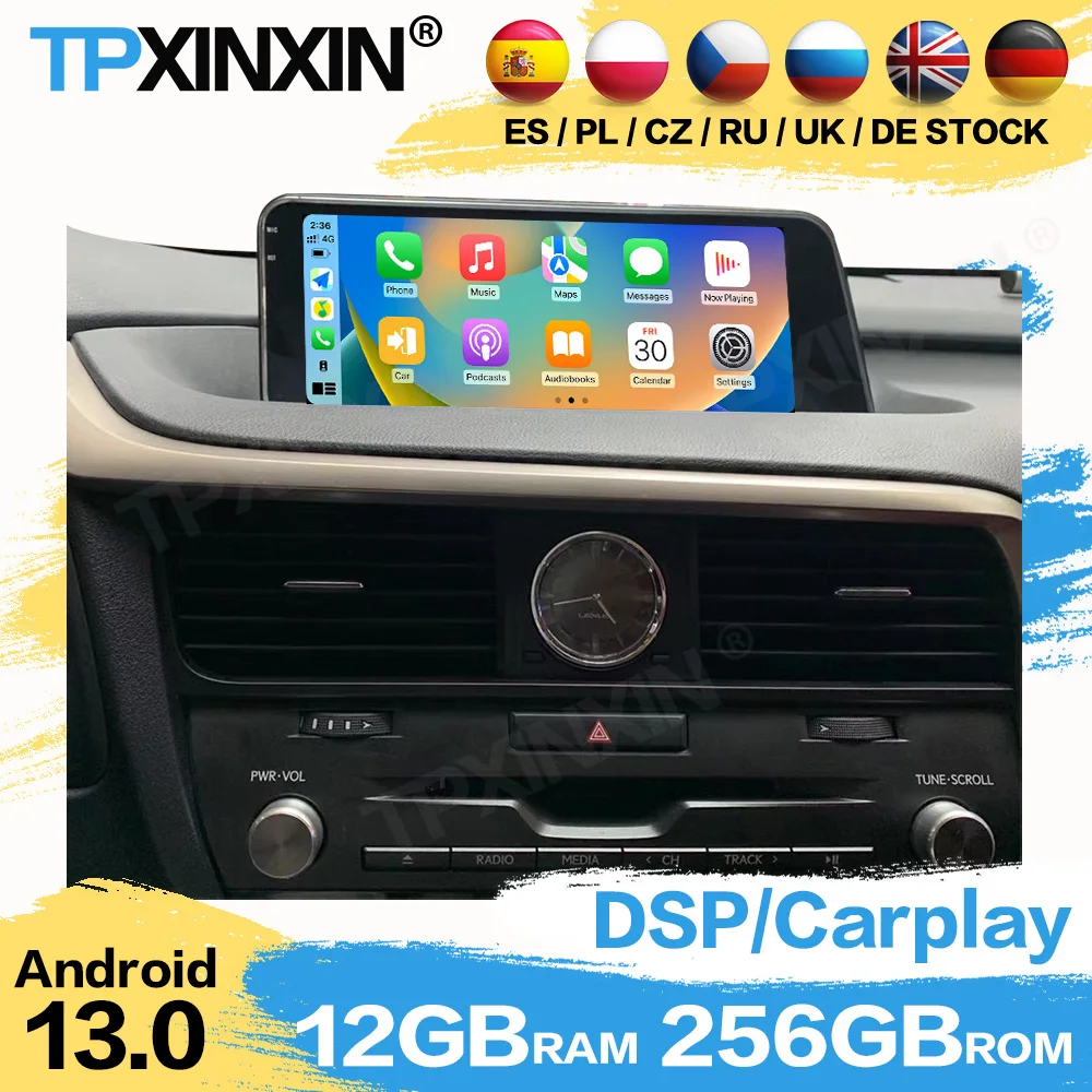 

Car Accessories Radio For Lexus RX 2016-2018 Android Auto GPS Navigation Multimedia Stereo Receiver Head Unit Offline Maps