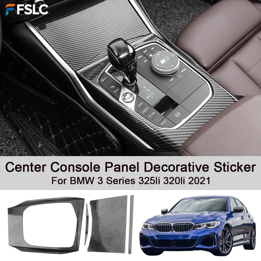 

Car Decoration Center Console Panel Decorative Sticker For BMW 3 Series 325li 320li 2021 Cars Accessories Upgrade