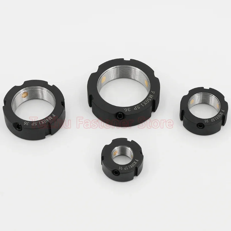 1pcs M12-M45 F-Type Thread Flank Precision Locknut Spindle and Ball Screw Locking Nut Round Nut for Machine Tool Anti-loosening