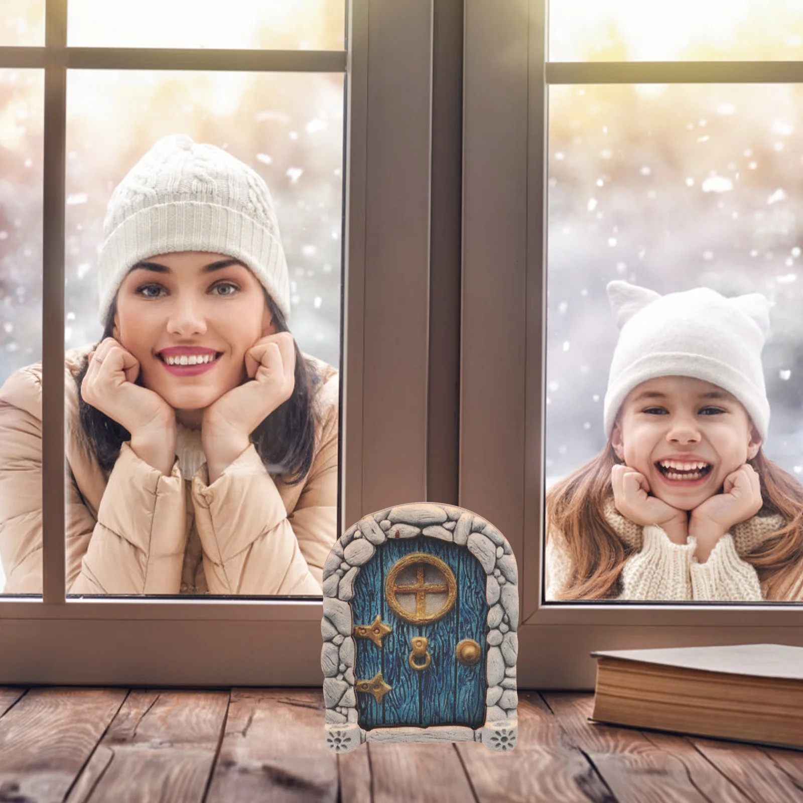 

Garden Wooden Fairy Door Creative Miniature Tree Hanging Decor Fairy Door for Garden Yard Lawn Miniature Scene Decor