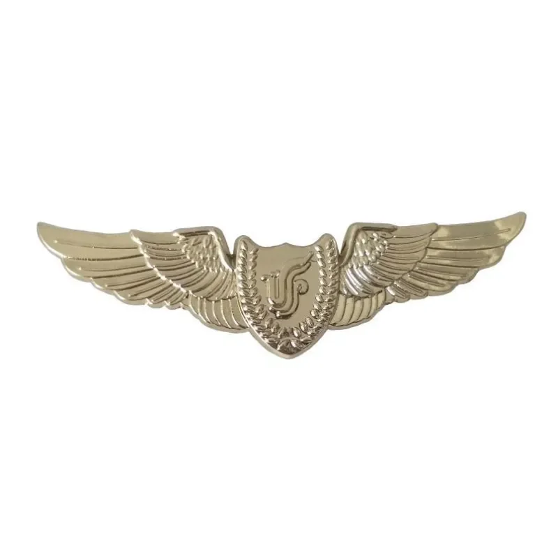 Pilot Flight Officer Wings Badge Navigation Airlines Civil Aviation Metal Badge Brooch Pins Medal of Challenge Coins