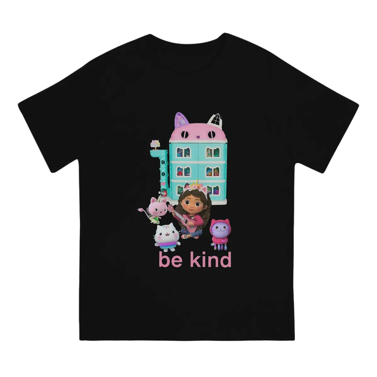 Be Kind T Shirts for Men 100% Cotton Awesome T-Shirt Round Collar Gabby's Dollhouse Tee Shirt Short Sleeve Clothing Classic