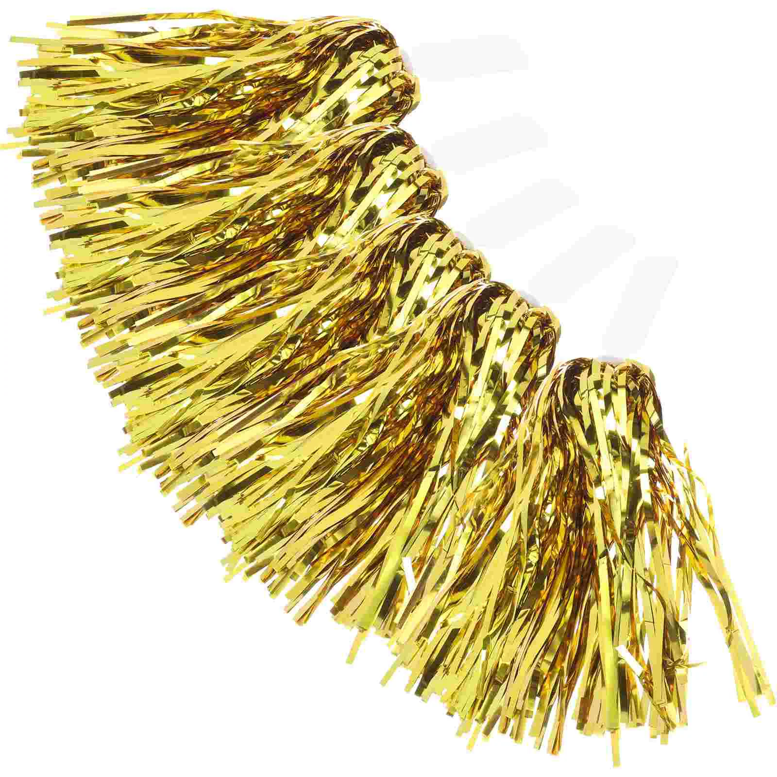 

6 Pcs Cheerleader Cheerleaders Hand Flower Handheld Fun Poms Dance Golden or Child