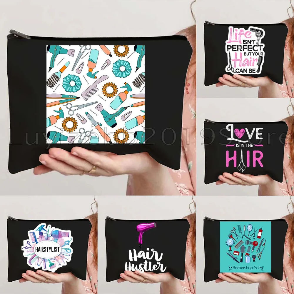 

Парикмахерская Комод Стрижка Стилист Ножницы Парикмахерская Стрижка Подарки Холст Косметика Макияж Туалетная Сумка Пенал Чехол
