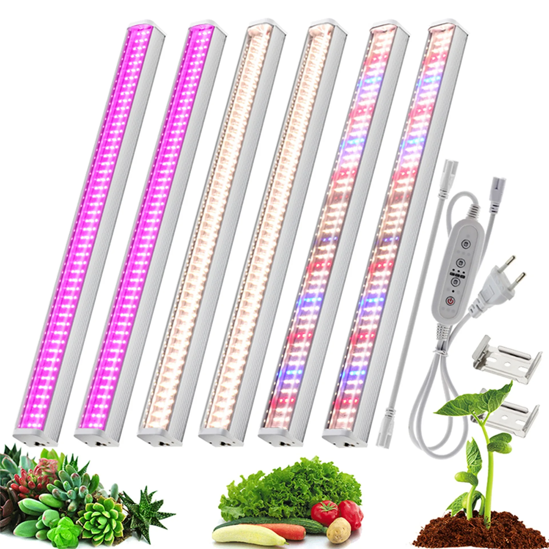

T12 Daylight Tube LED Plant Growth Lamp Full Spectrum Hydroponic Vegetable Fill Light Greenhouse Soilless 25W Cultivation Lamp