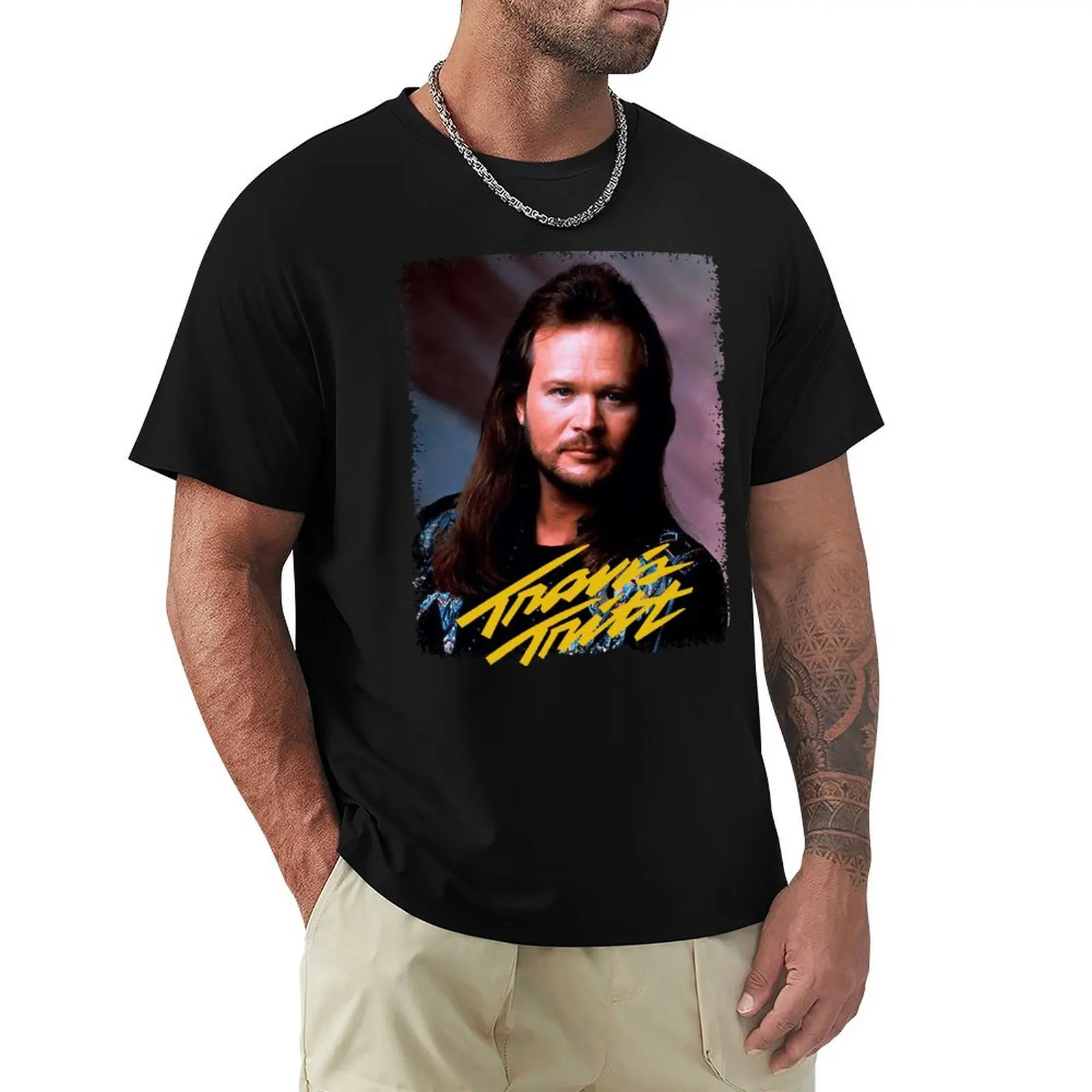 Travis Tritt . T-Shirt Casual Fashion Short Sleeve Cotton T-Shirt