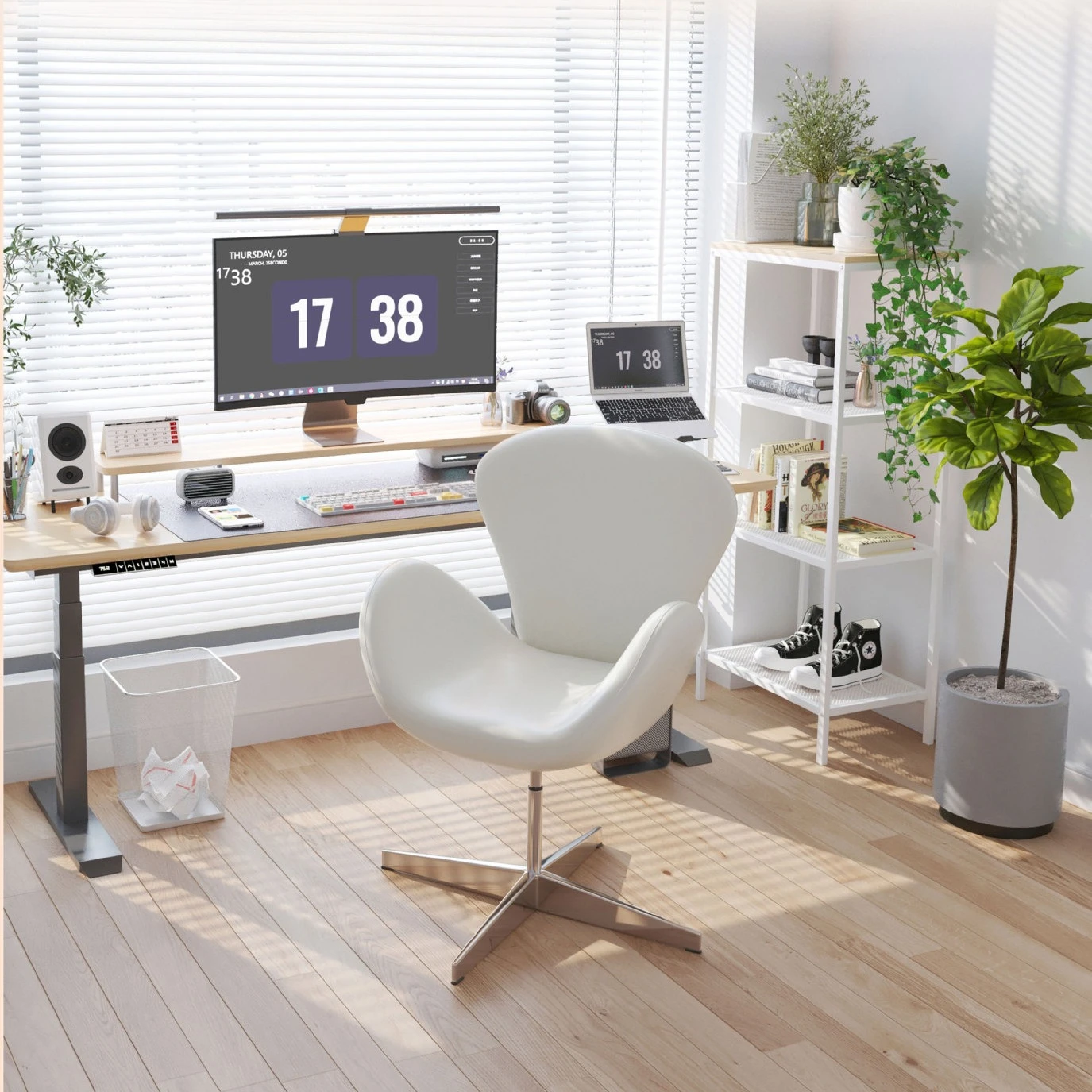 

Single Sofa Chair Internet Celebrity Leisure Modern Simple Swan Office Negotiation Bedroom Living Room Light Luxury fauteuil