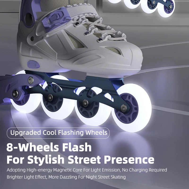 قابل للتعديل الاطفال مضمنة تزلج تضيء عجلات المبتدئين شفرات دوارة لصبي فتاة صف واحد حرة أحذية التزلج الترفيهية