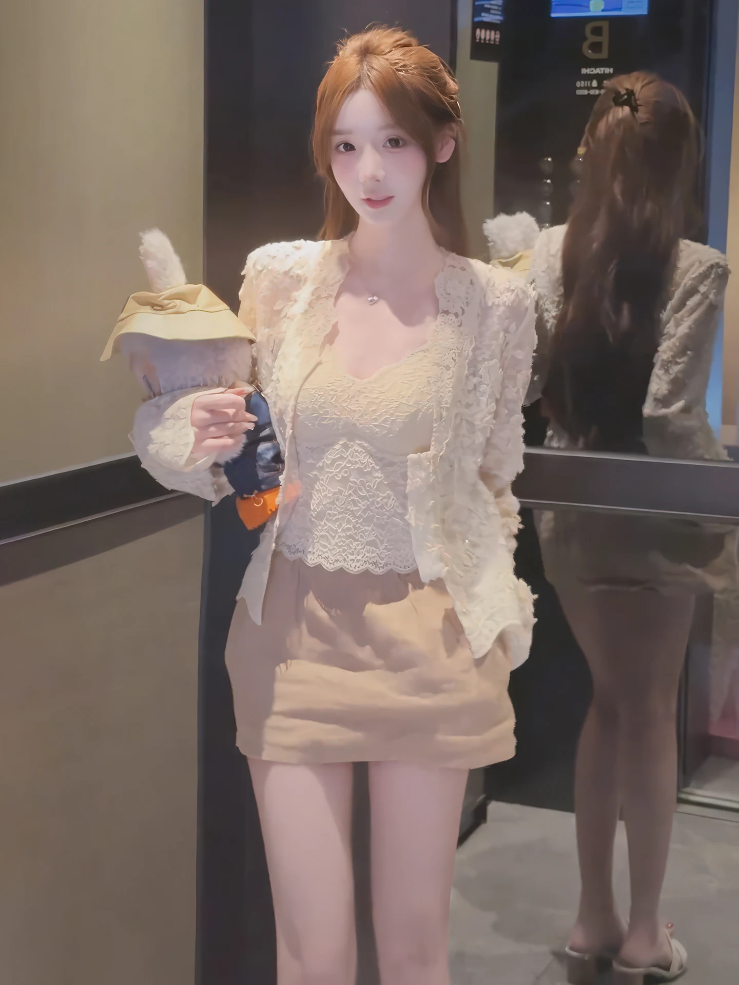 

Chic White Lace Bridesmaid Set Women's Spring New Style Small Size Cardigan Tube Top Two-Piece Suit Pure And Innocent
