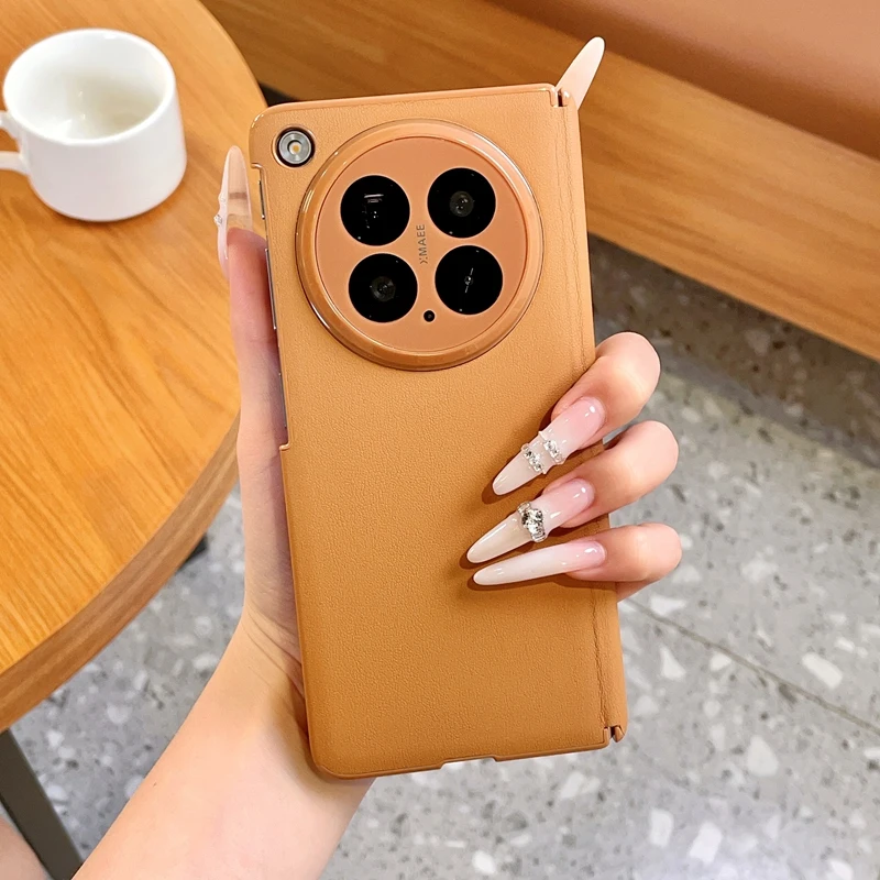 For OPPO Find N6 FindN6 Case Luxury Matte Leather Magnetic Wireless Charging Shockproof Protection Hard Back Cover Accessories