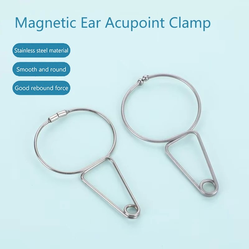 Magnetic Ear Acupuncture Point Clamp With Ear Acupuncture Points Chart Stainless Steel Massage Clip Portable Ear Massager Clip