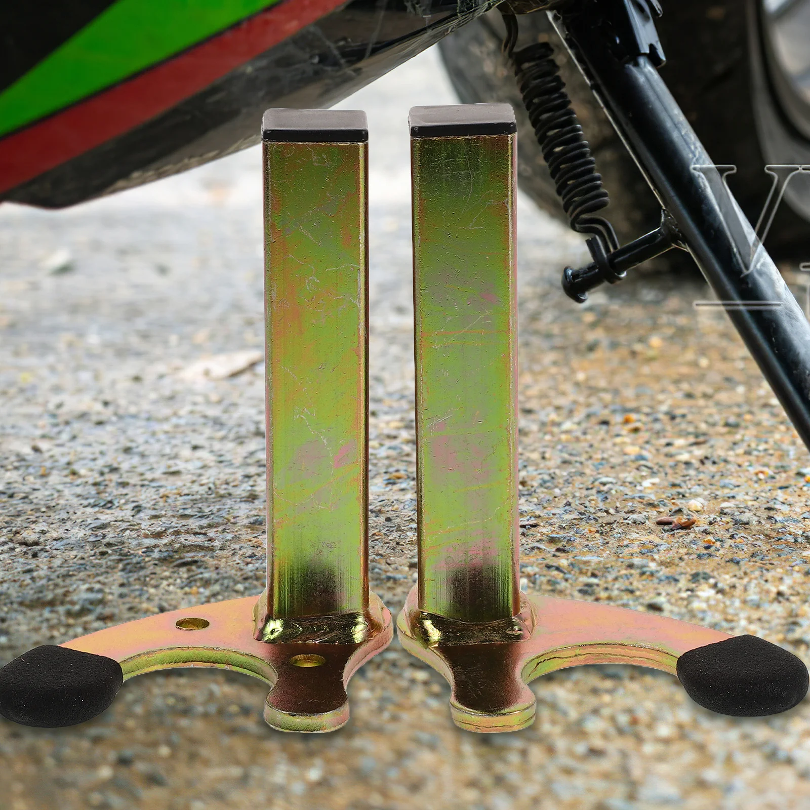 2 قطعة دراجة نارية العجلات الخلفية حامل U-شكل دعم الثقيلة رفع Paddock الإطارات تغيير صيانة قوس حامل دراجة نارية