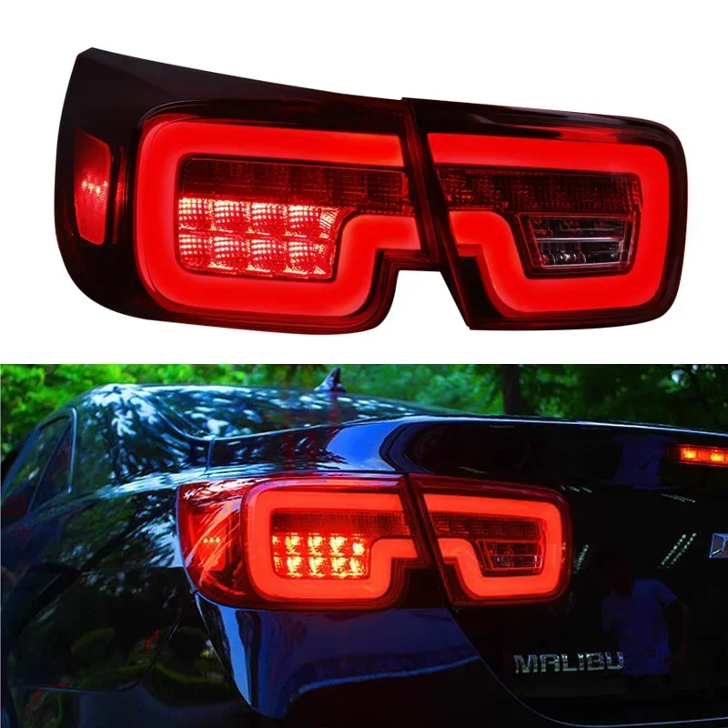 Car LED 12V Taillights For Chevrolet Malibu 2012 - 2015 Rear Running Lamp Brake Reverse Dynamic Turn Signal Car Tail Light