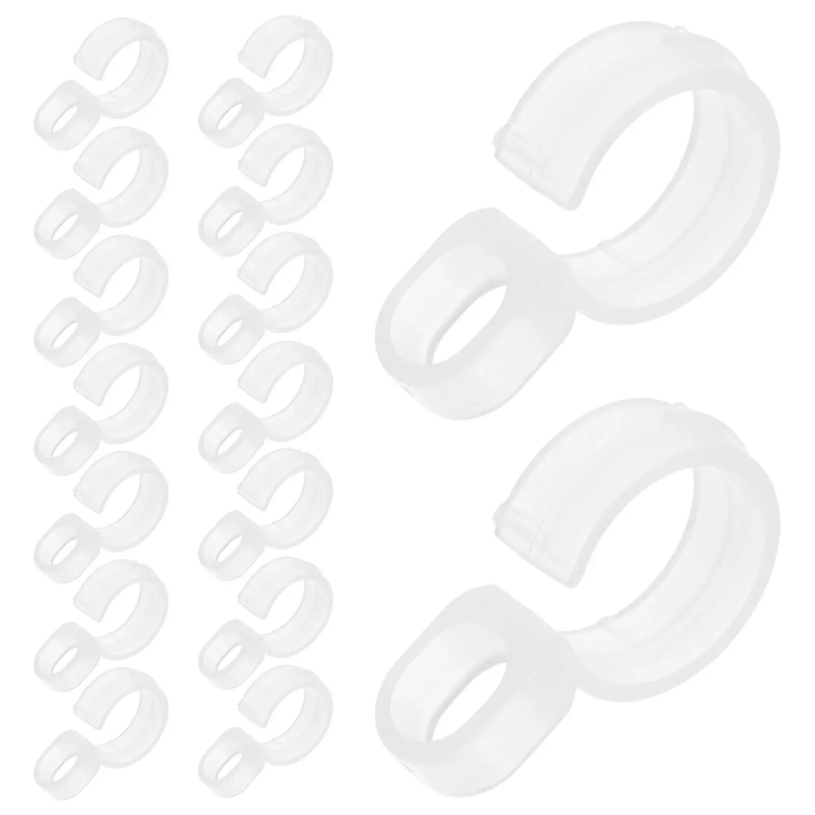 50Pcs Windproof Laundry Clips Anti Slip Plastic Clothes Hanger Hooks Heavy Duty Drying Rack Balcony Rod Clips Secure Clothesline