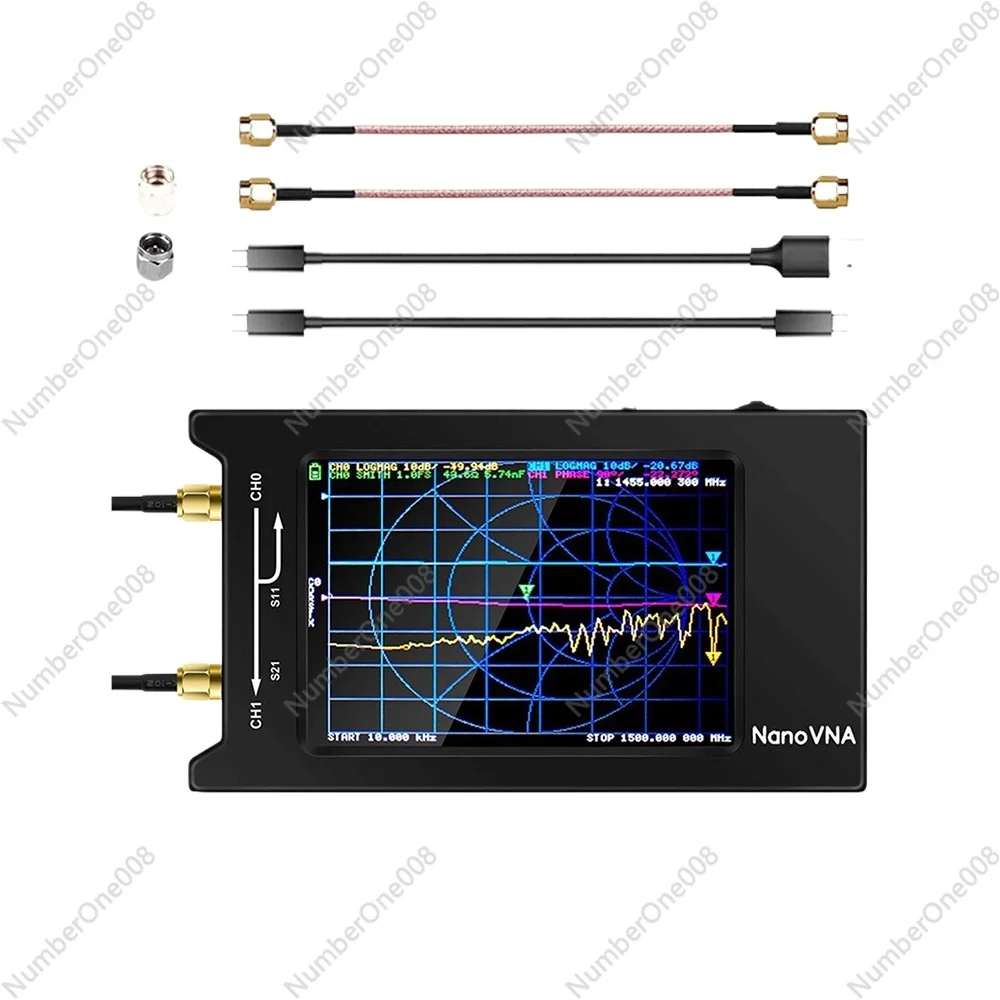 2022 Brand New 10k-1.5GHz NanoVNA-H4 hugen 4inch Vector Network Analyzer HF VHF UHF Antenna Analyzer V4.3 with SD Card Slot