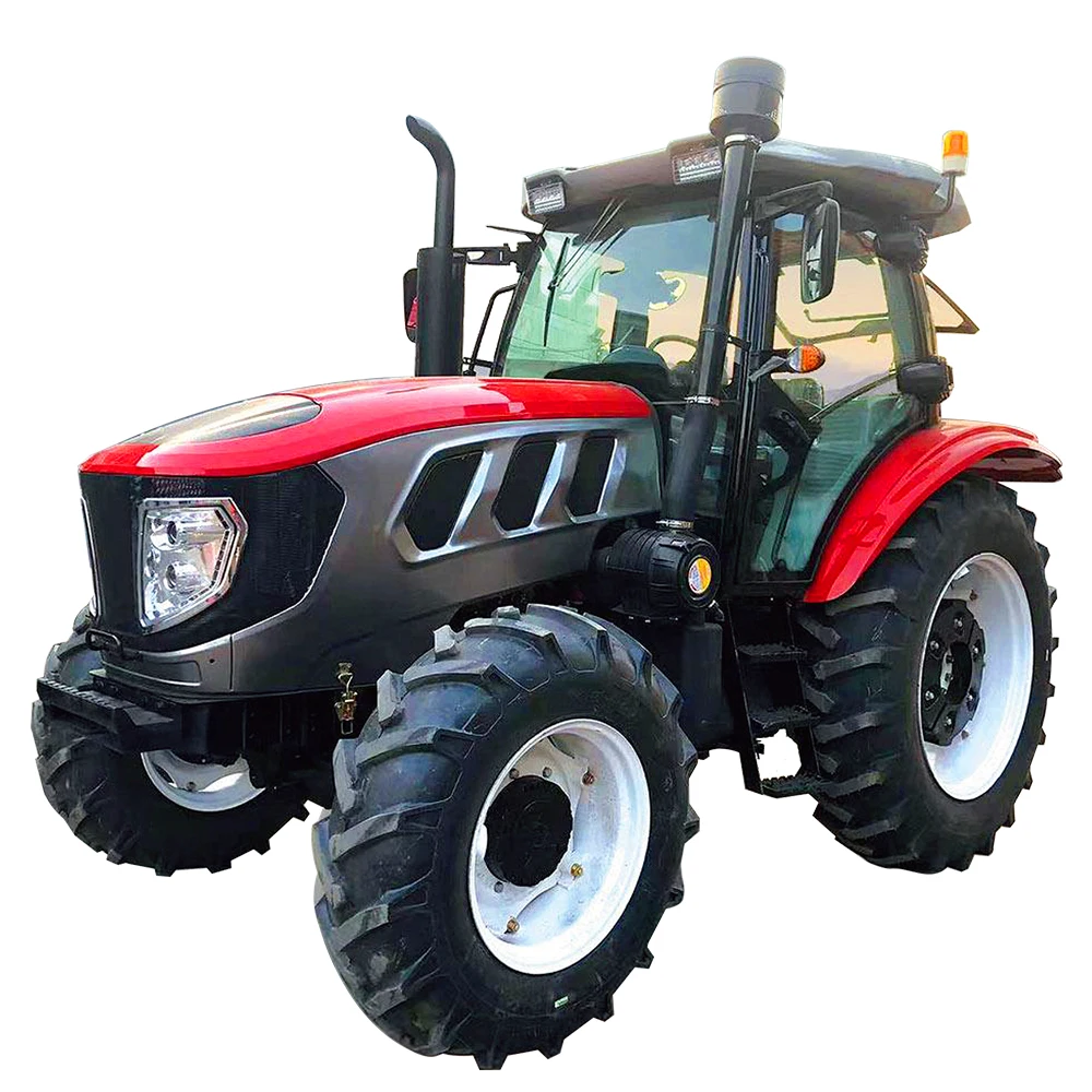 Cheap 80HP 100HP 4x4 Wheel Farm Tractor Diesel Utility Agricultural Tractor China Supplier Factory