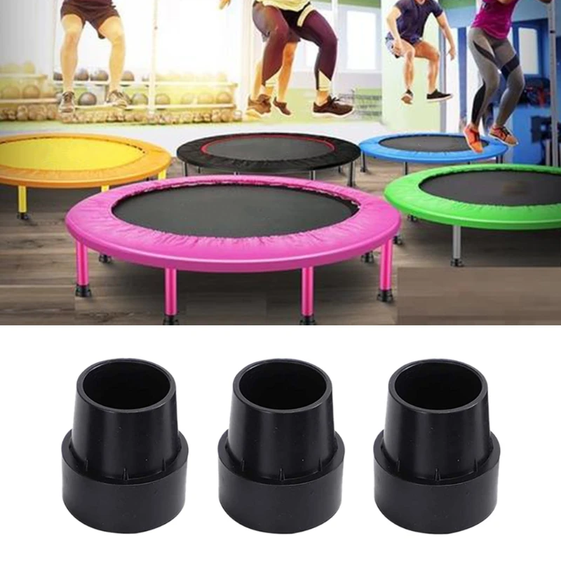 3pcs Sturdy Trampoline Leg -Slip Feet Mat Cover Mute Children Jumping Bed Pipe Cover Set Railing Top Pipe