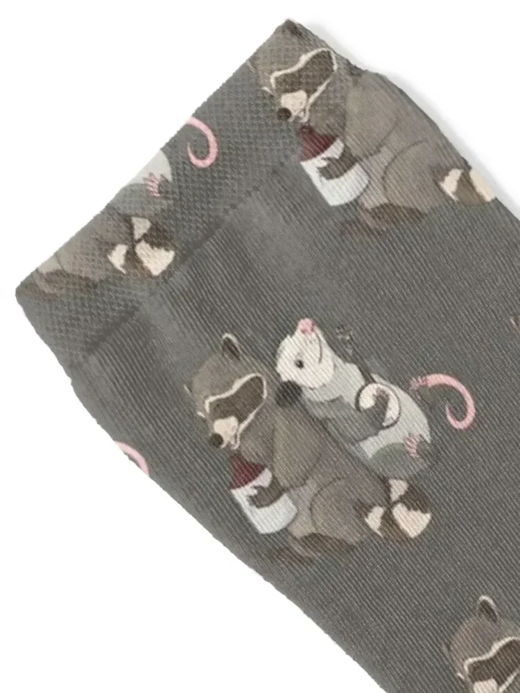 Opossum and a Racoon playing instruments Socks valentine gift ideas FASHION man Thermal man winter Men's Socks Luxury Women's