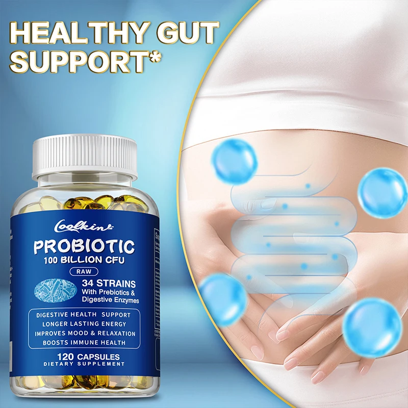 

Probiotic Capsules - Helps Burn Fat Metabolism and Promotes Nutrient Digestion and Gut Health for Adult Men and Women