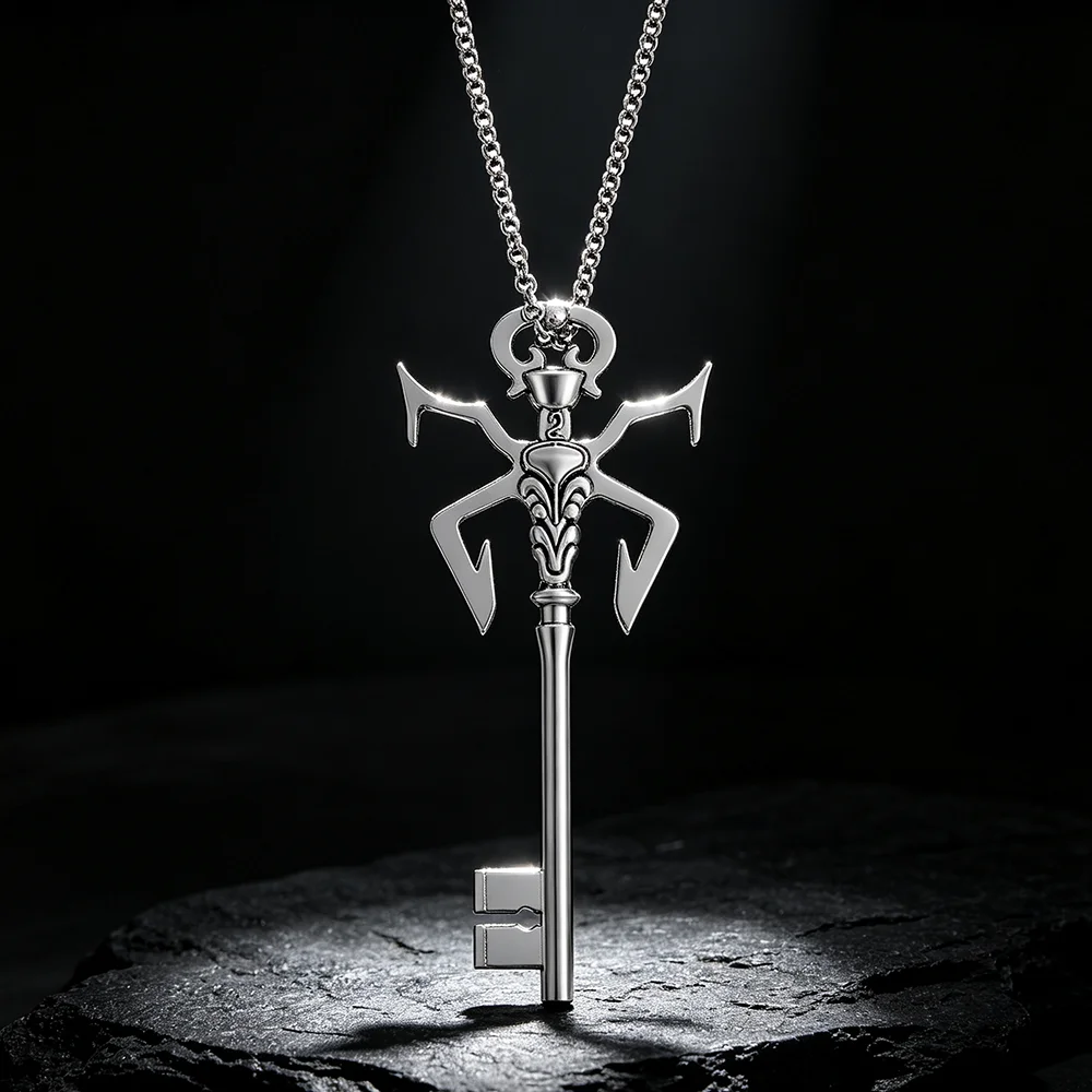 Resident Evil 4 Remake Necklace Large Irregular Key Retro Soldier Armor Cthulhu Octopus Pendant Men And Women Jewelry Gift