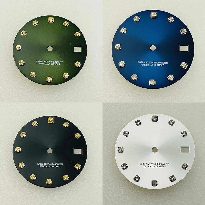 

NH35 dial S dial 28.5mm diameter Date Just diamond style index fit for NH35/36 movement watch modification accessories