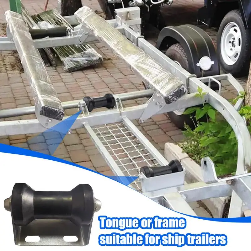 Stationary Roller Bracket Assembly Galvanized Steel Boat Trailer Keel Roller With Bracket Keel Roller Assembly Kit For 2-3