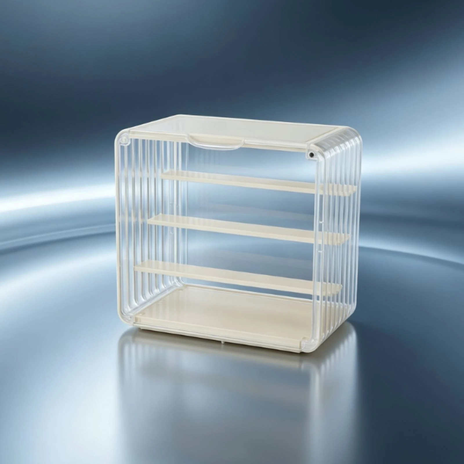 Acrylic Display Box with Stepped Shelving Sleek Showcase for Collectors, Hobby Areas, Desk view 5