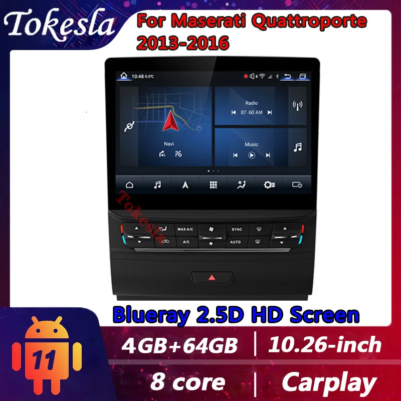 

Tokesla For Maserati Quattroporte Android Car Radio Multimedia Dvd Player Tesla Screen 2 Din Carplay Navigation Stereo Receiver