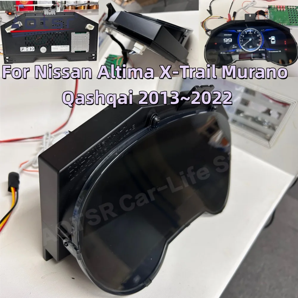 

10,25-дюймовый цифровой дисплей на базе Linux для Nissan Altima, X-Trail, Murano, Qashqai 2013-2022 гг., приборная панель, ЖК-экран, спидометр