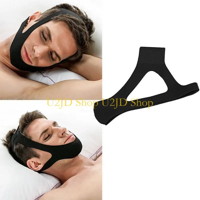 U2JD Adult Triangular Anti Snoring Belt Chin Strap Mouth Guard Headband