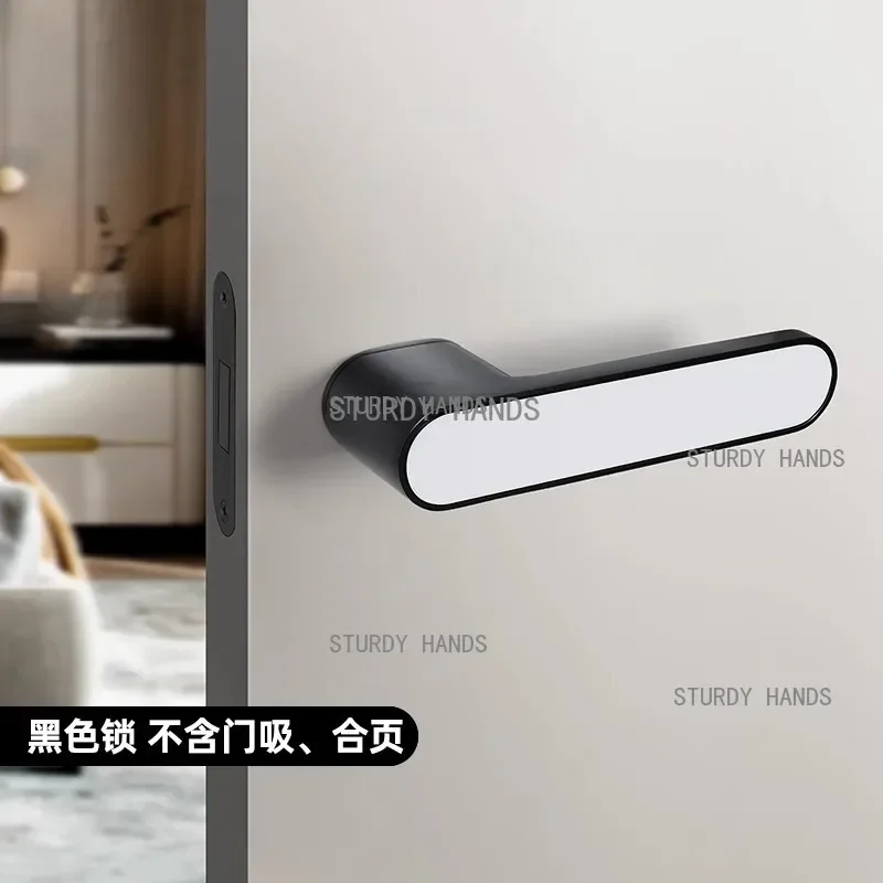 Aluminum alloy invisible door single-sided lock indoor bedroom background wall door handle with key hidden door