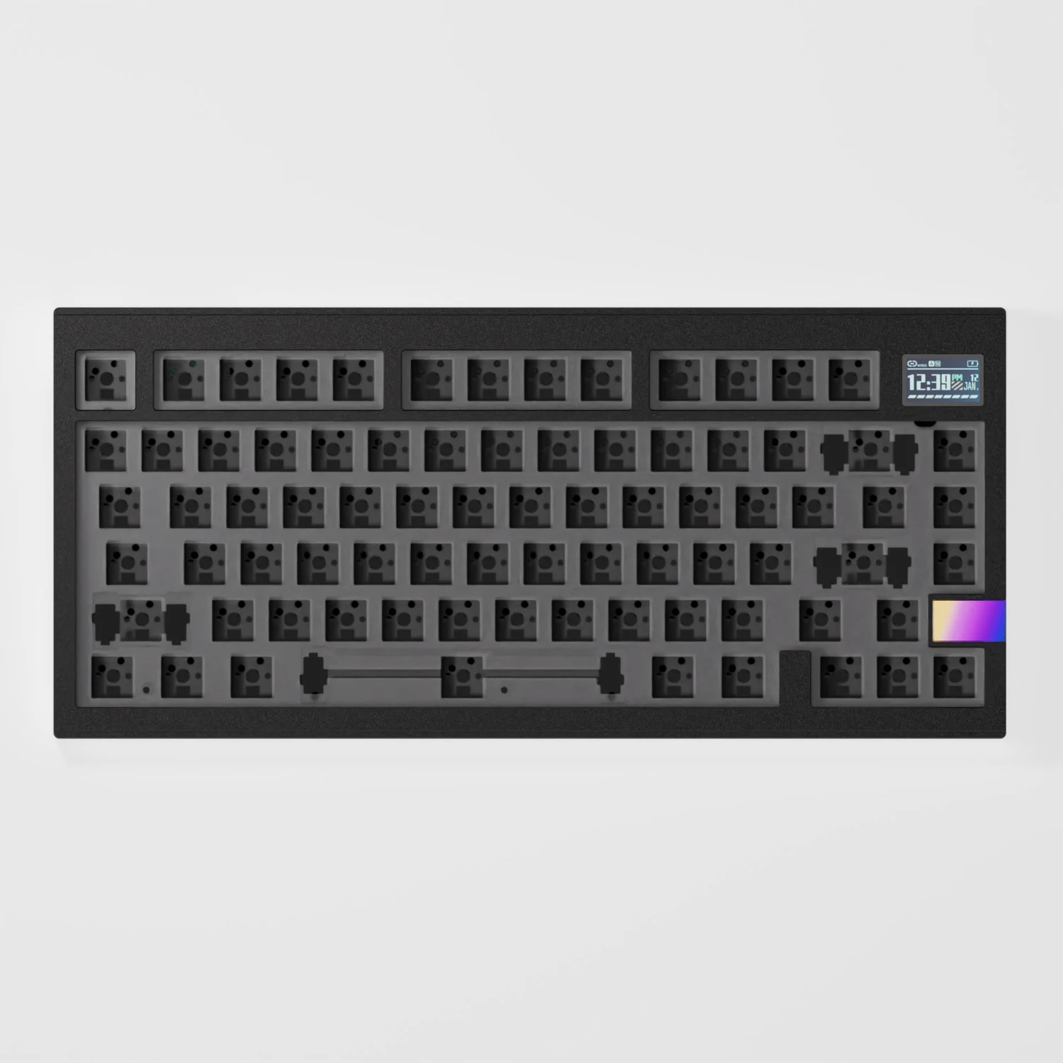 For Plus Tri-Mode Keyboard Kit BT/2.4Ghz/USB-C VIA Programmable Custom 81Keys Gasket Wireless Wired Mechanical Keyboard