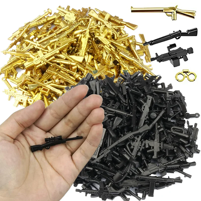 50pcs Miniature Firearms Desktop Ornament Black/Golden Simulation Mini Mode Household Decorative Crafts DIY Accessories ﻿TMZ