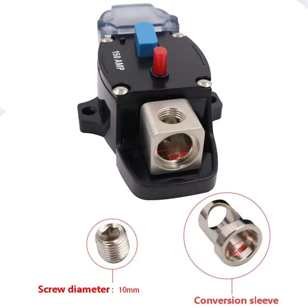 

Alloy Material Manual Reset Circuit Breaker Bakelite Wood Short Circuit Protection Audio Inline Fuse Block Holders Durable Safe