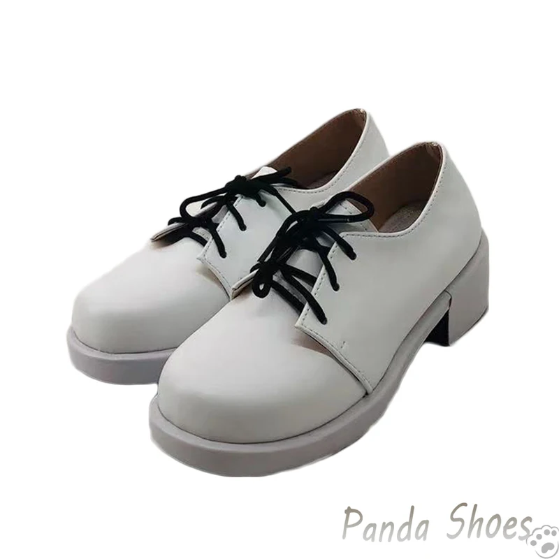 Danganronpa Mioda Ibuki Cosplay Shoes Anime Game Cos White Boots Dangan Ronpa Cosplay Costume Prop Shoes for Con Halloween Party