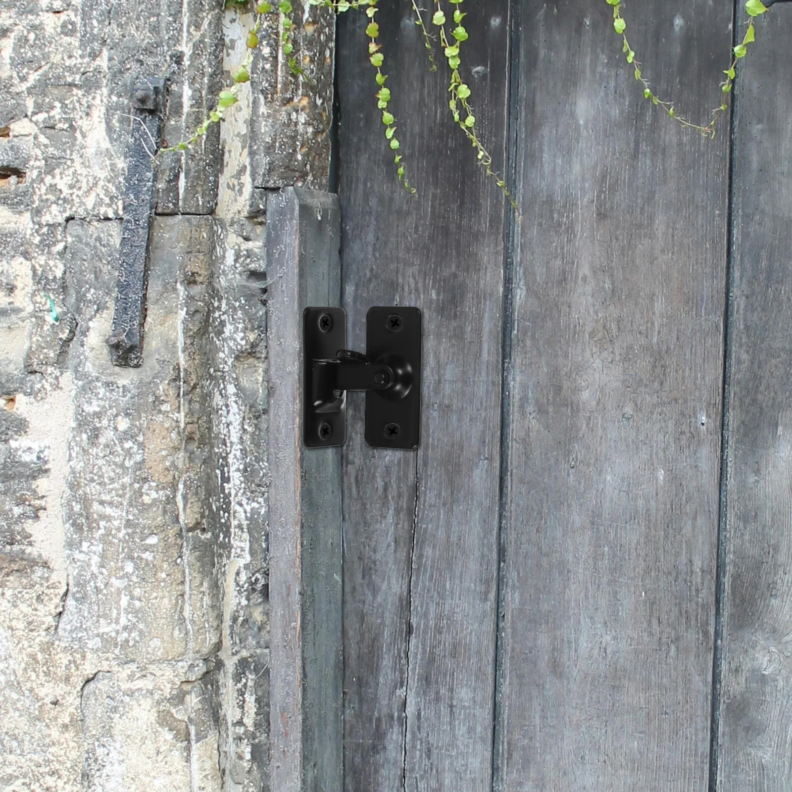 

1 Set Black Stainless Steel 90 Degree Lock Buckle For Garden Gate Garage Barn Sliding Door Latch Door Clasp Gate Latch Hardware