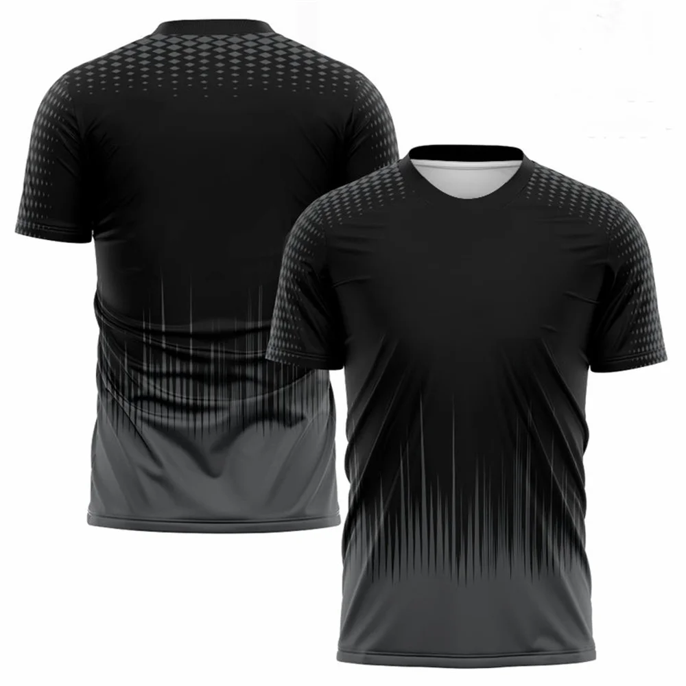 Fashion Gradient Harajuku Men's T Shirt Badminton Tennis Training Clothing Summer Quick Dry Sports Tees O-Neck Short Sleeve Tops