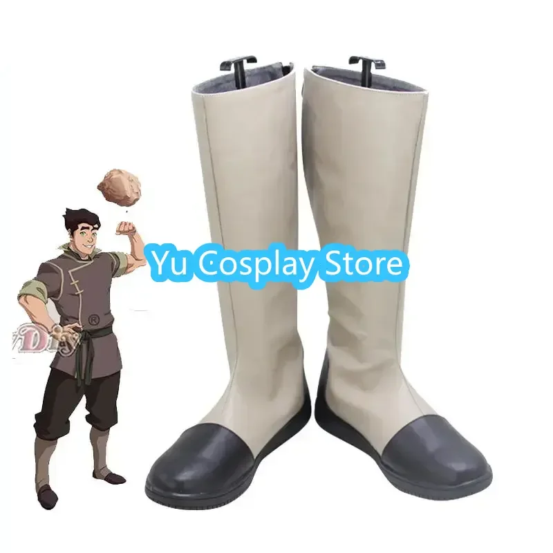 Bolin Cosplay PU Sapatos De Couro, Anime Halloween Carnaval Botas, Adereços Cosplay, Custom Made