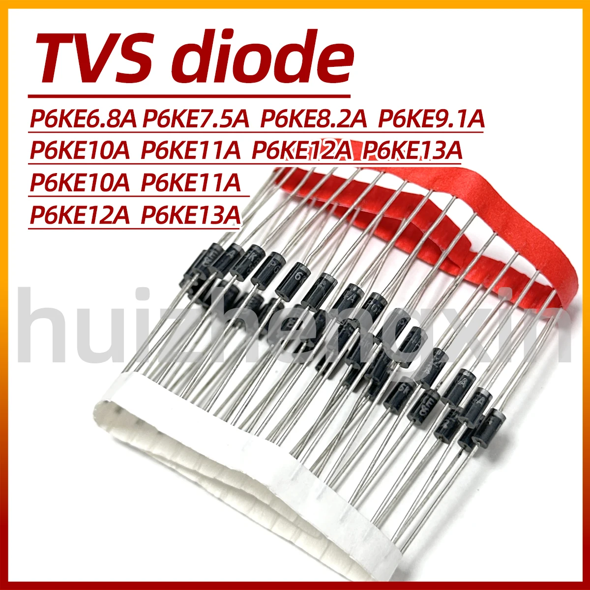20PCS P6KE6.8A P6KE7.5A P6KE8.2A P6KE9.1A P6KE10A P6KE11A P6KE12A P6KE13A P6KE15A P6KE16A P6KE18A P6KE20A TVS diode