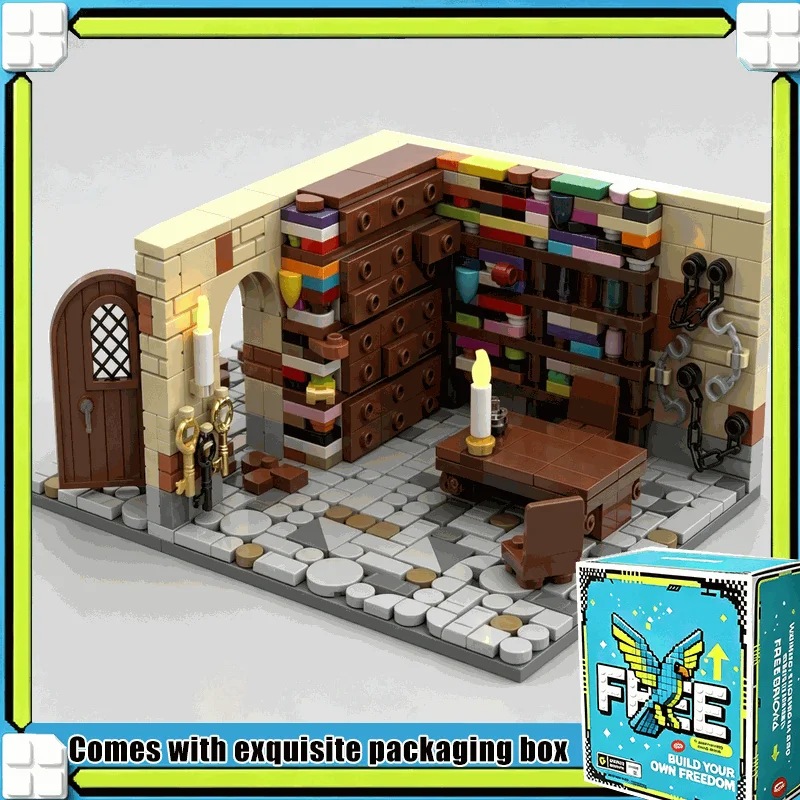684PCS MOC Magic School Caretaker Room Modular Building Blocks Set DIY Assembly Toy Gift For Boys Adults Collection Display