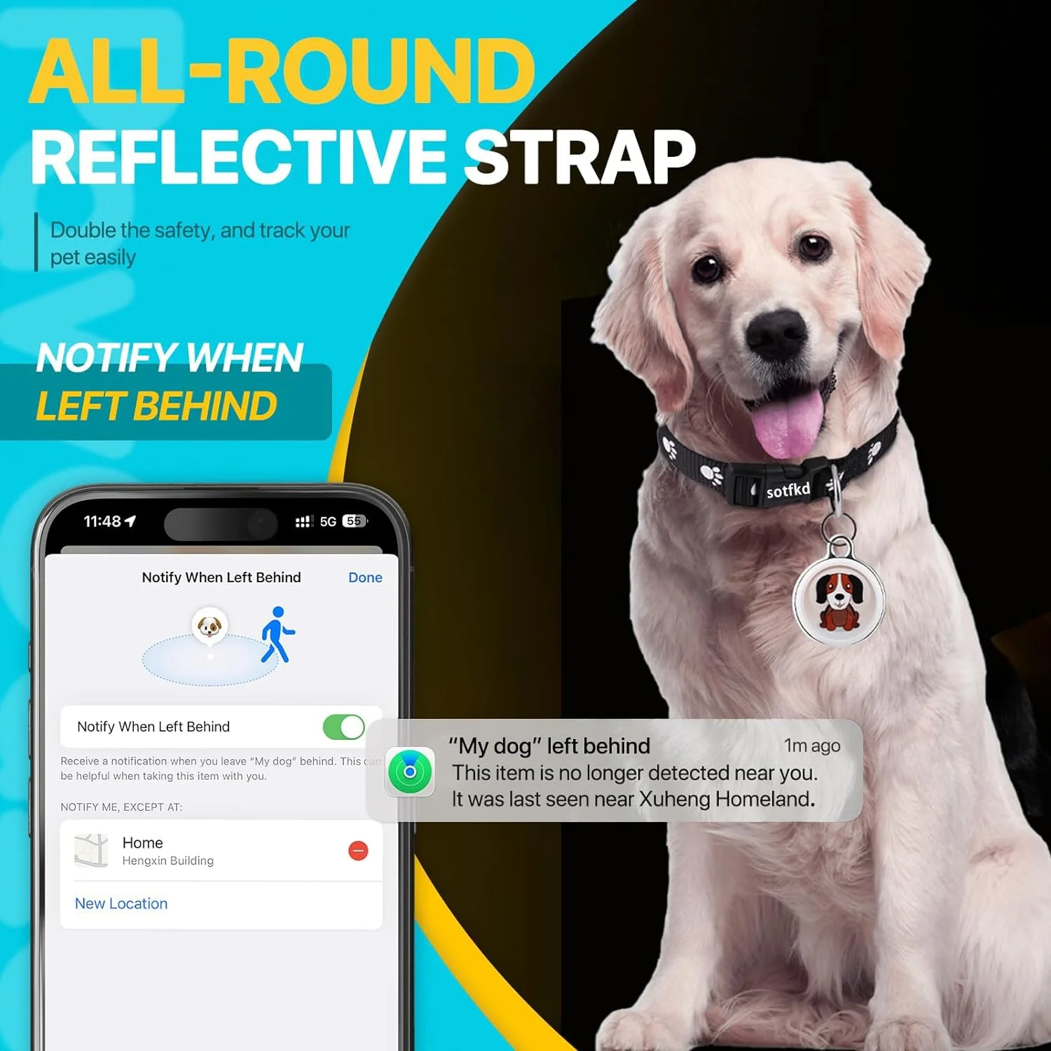 Smart Gps Tracker For Cats Dogs Long Distance,Mini Waterproof Gps Tracker Collar For Pets Android Ios